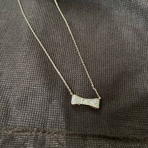 Kate Spade rose gold bow necklace